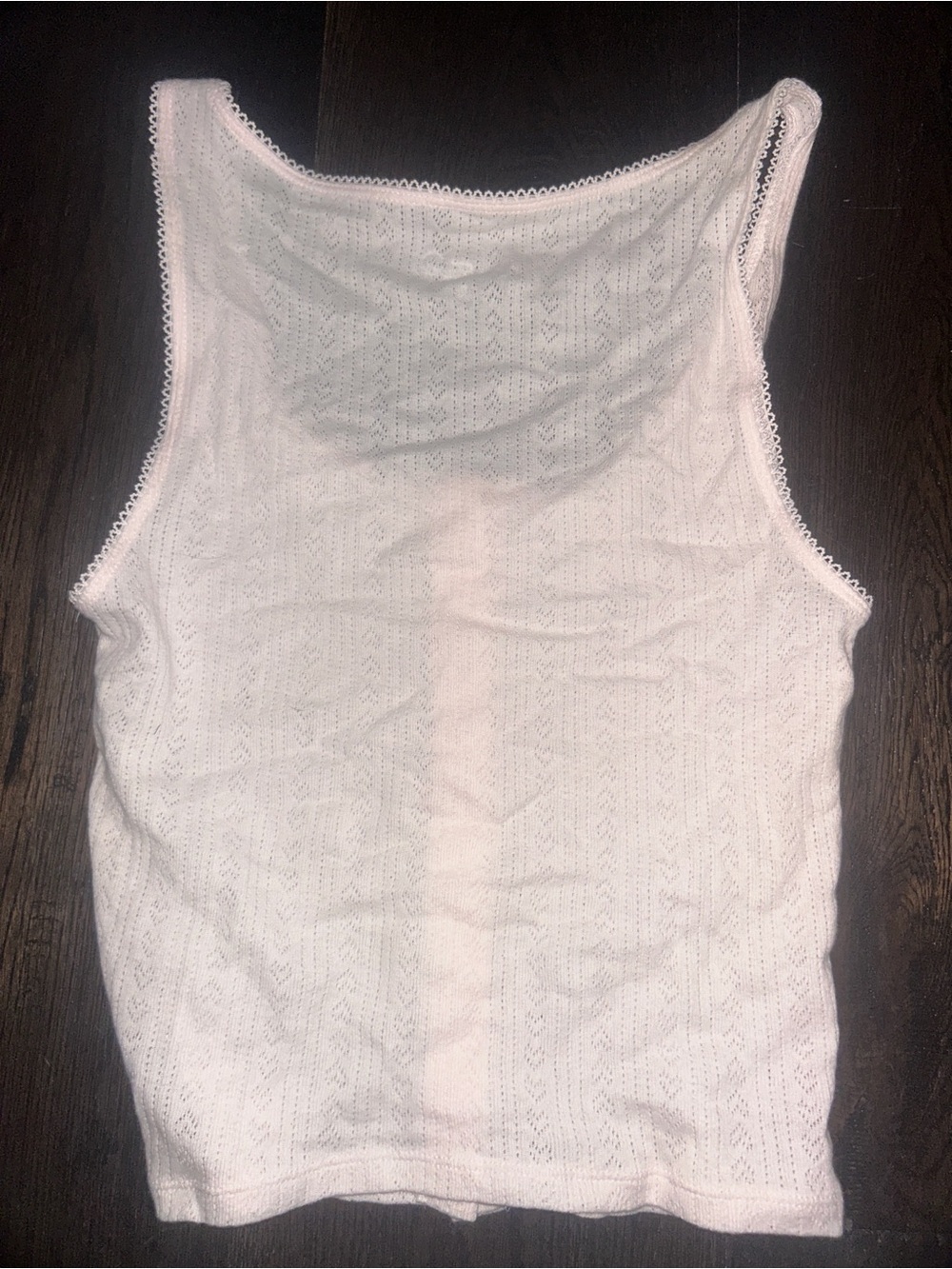 PacSun Light Pink Button-Front Ribbed Tank - Picture 3 of 3